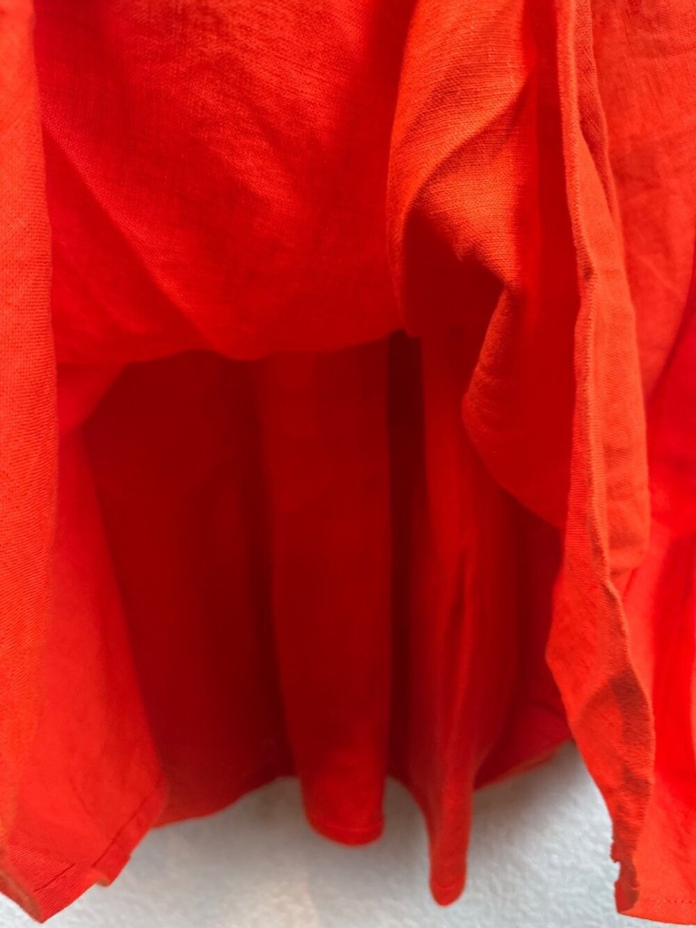 NWT Madewell 100% Linen Maxi Skirt Size 8 Orange Red Minimalist Coastal Chic - Picture 8 of 13
